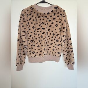 Lou &Grey leopard print soft sweatshirt Size S